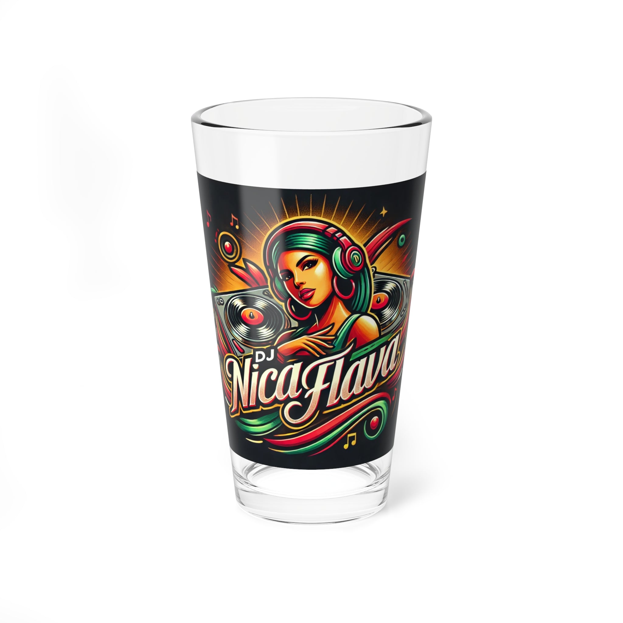 "DJ NicaFlava" Mixing Glass, 16oz
